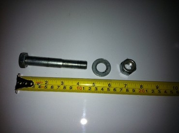 Boatmate Trailers Pinch Bolt with Locknut and Washer for 3 6 inch