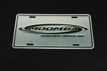 Boat, Marine License plate, Silver, Mobius (Moomba)