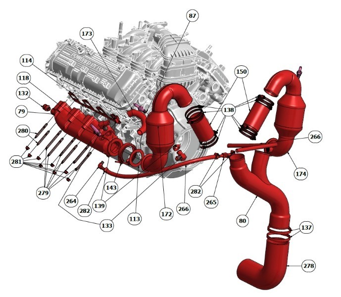 MANIFOLD PORT 6.2 FORD W/CAT