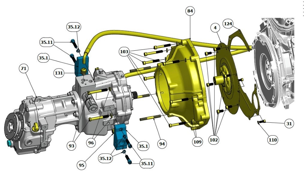 Indmar BELL HOUSING MACHINED 6.2