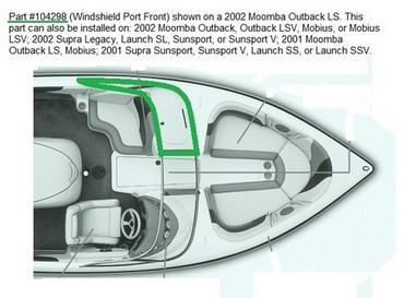 Boat, Marine Windshield Port Front, LS &