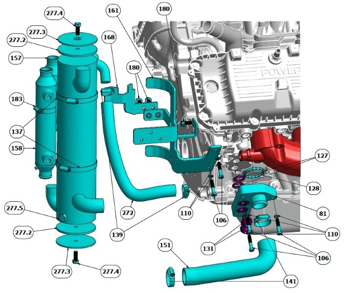 Indmar SEAL OIL RELOCATOR TO COOLER FORD 6.2