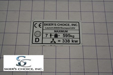 Boat, Marine Capacity Sticker, CE