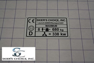 Boat, Marine Capacity Sticker, CE