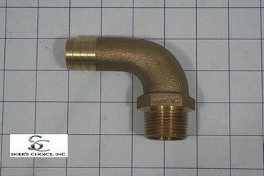 Boat, Marine Fiting, 90 deg, 1, Brass (Ballast Intake, Thread