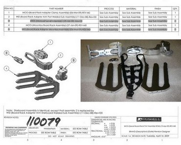 Boat, Marine Rack, Wakeboard w/swivel